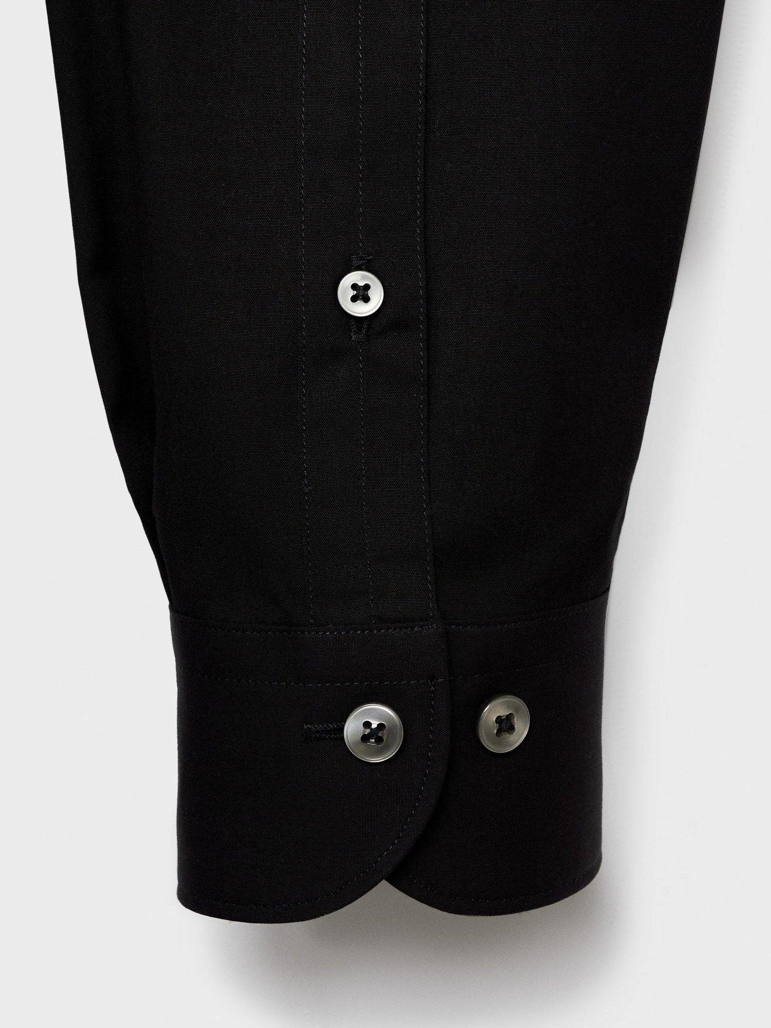 Product image 5 of 8, which shows Mango Bilbao Cotton Shirt, Black, L