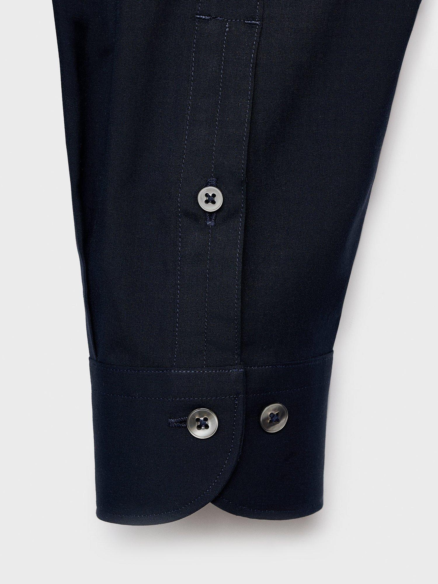 Product image 5 of 8, which shows Mango Bilbao Cotton Shirt, Navy, S