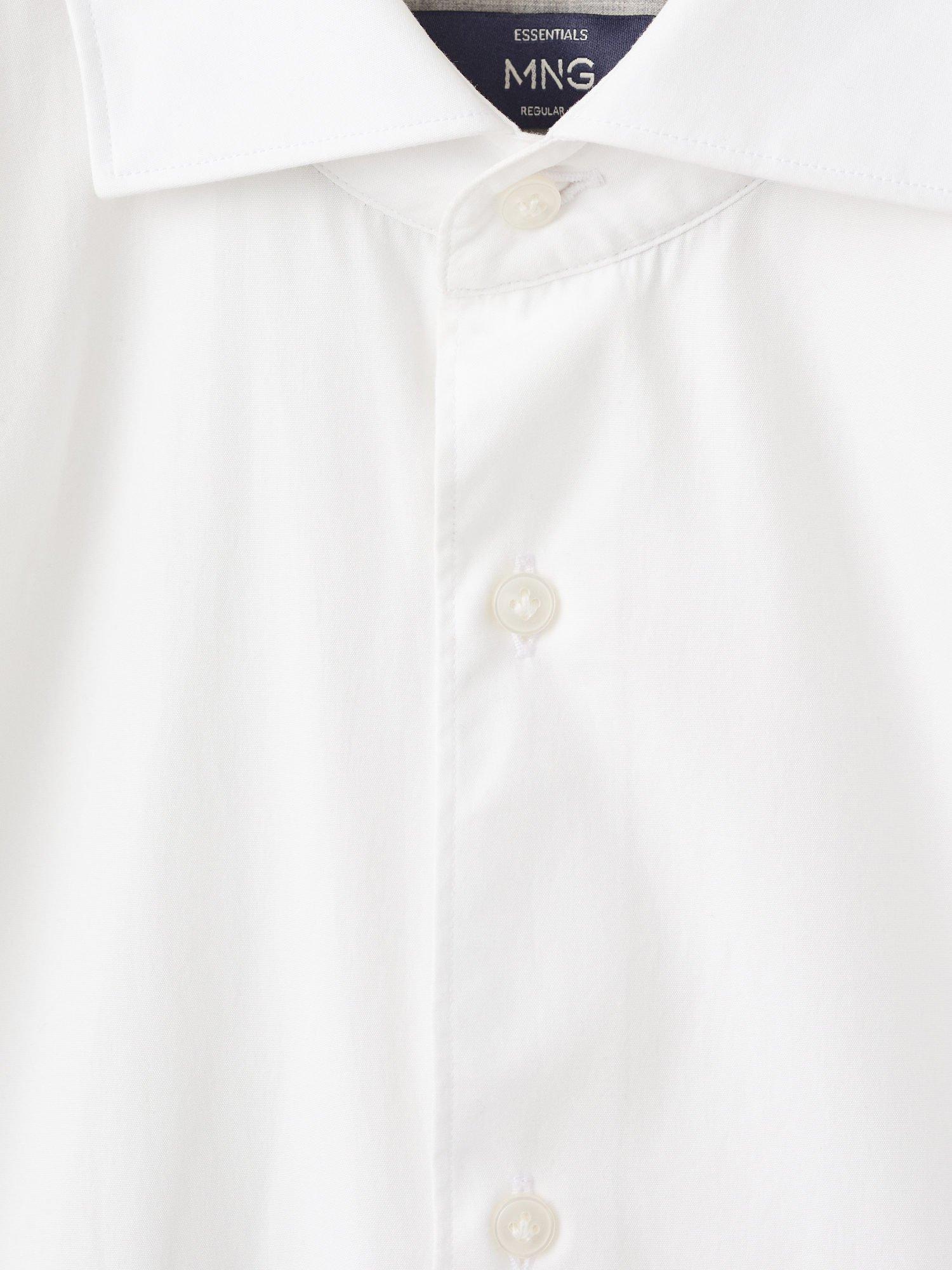 Product image 8 of 8, which shows Mango Bilbao Cotton Shirt, White, M