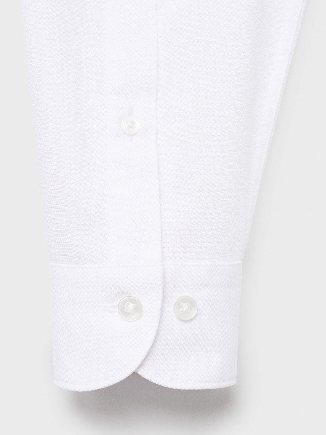 Product image 5 of 9, which shows Mango Giro Cotton Blend Long Sleeve Collar Shirt, White, L