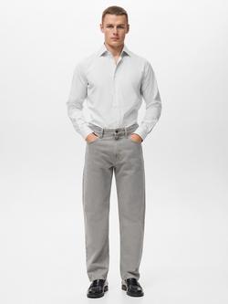 Mango Vecchia Striped Long Sleeve Shirt - view 2, Grey