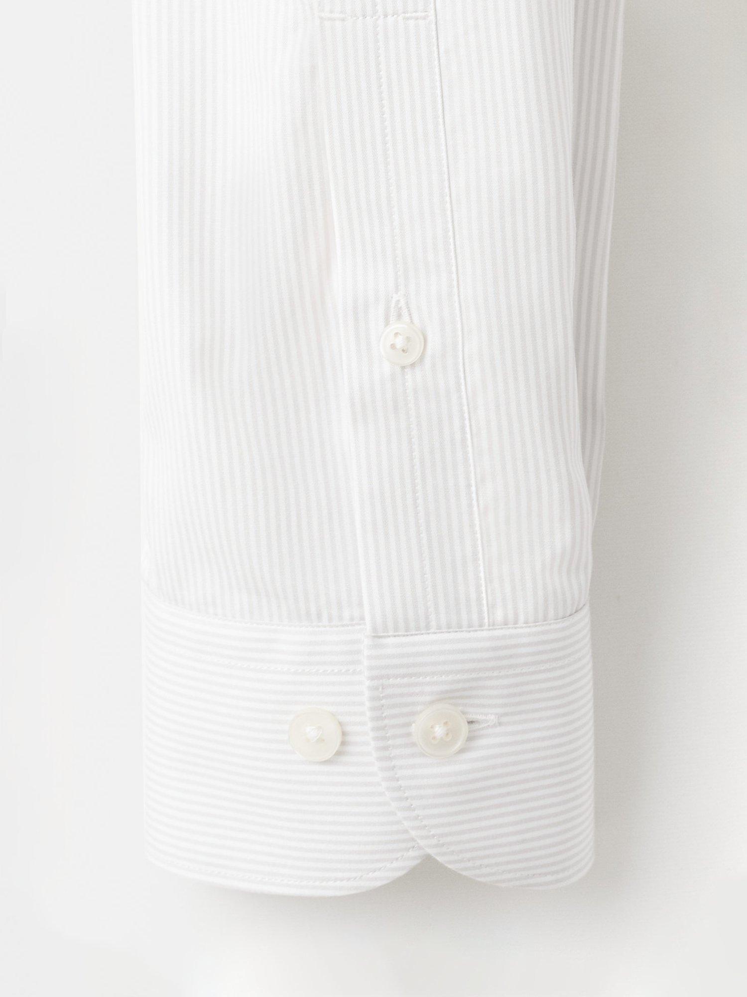 Product image 5 of 8, which shows Mango Vecchia Striped Long Sleeve Shirt, Grey, M