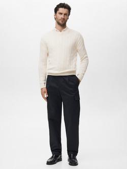 Mango Bimbo Wool Crew Neck Jumper - view 2, Light Beige