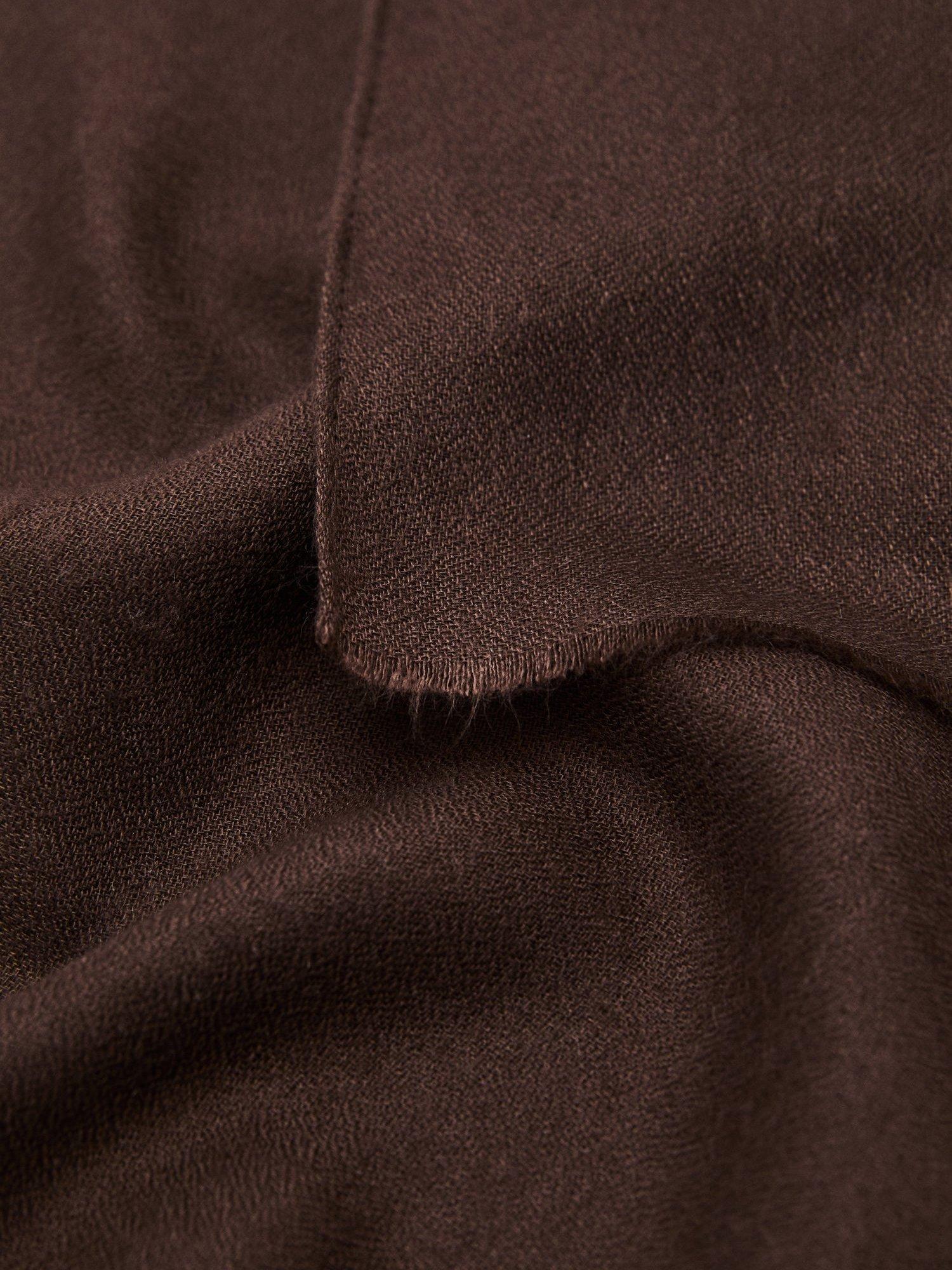 Product image 2 of 2, which shows Mango Wivy Plain Scarf, Dark Brown, One Size