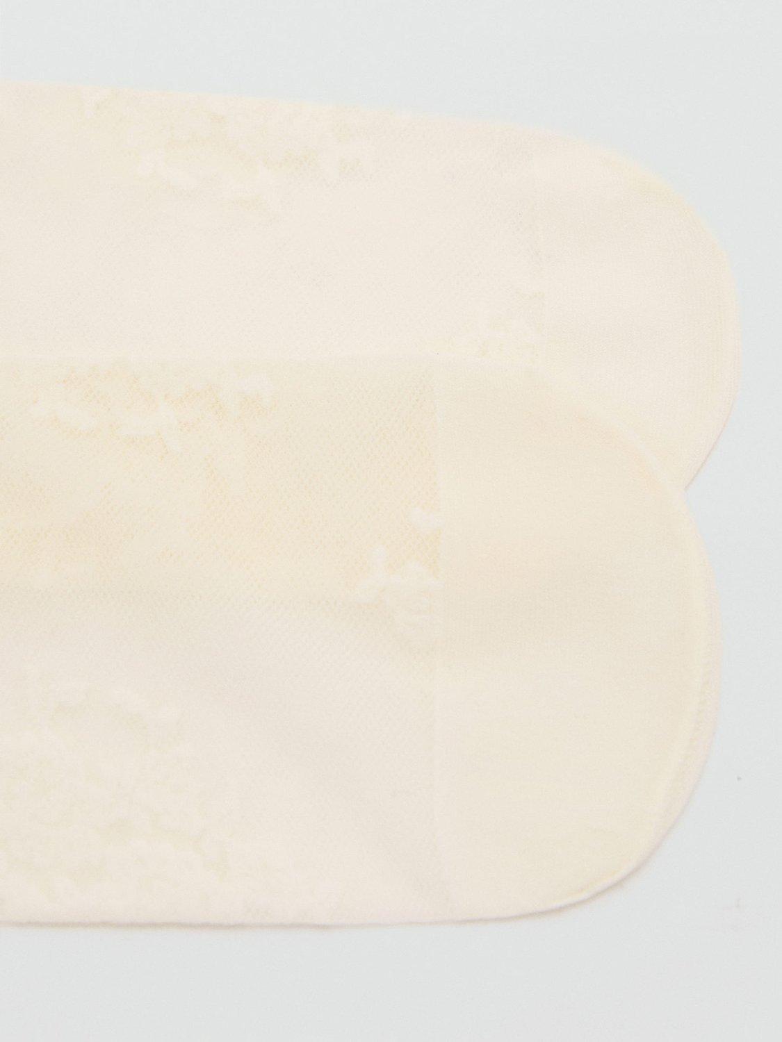 Product image 1 of 5, which shows Mango Lace Flowers Tights, Light Beige, L