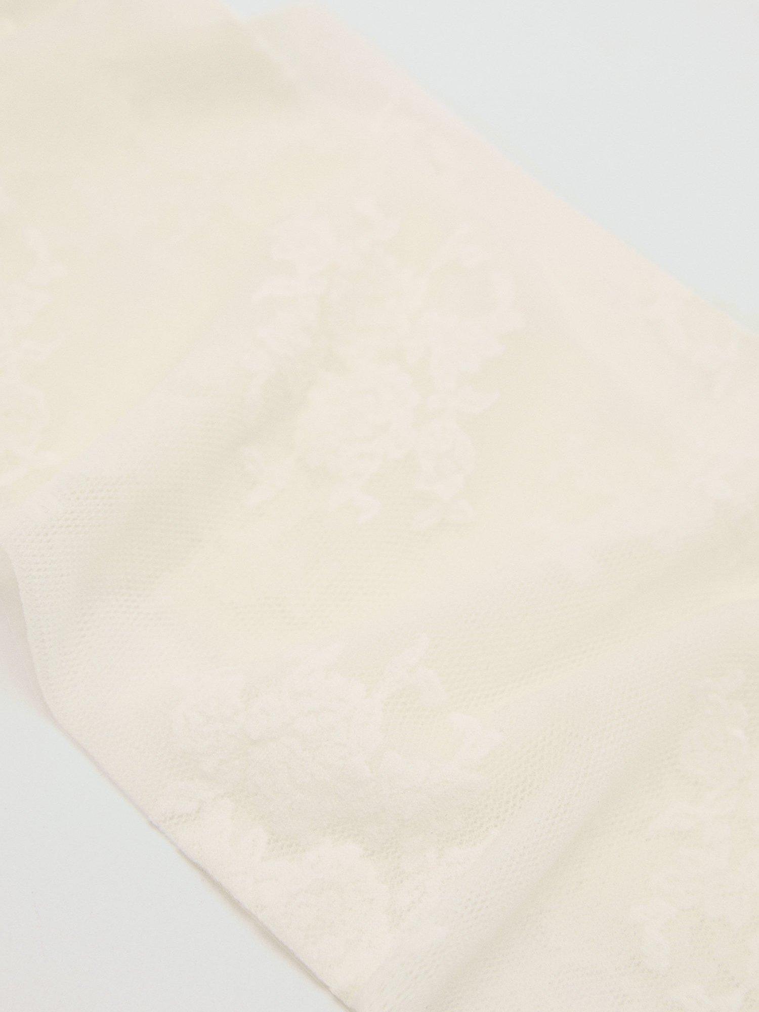 Product image 3 of 5, which shows Mango Lace Flowers Tights, Light Beige, L
