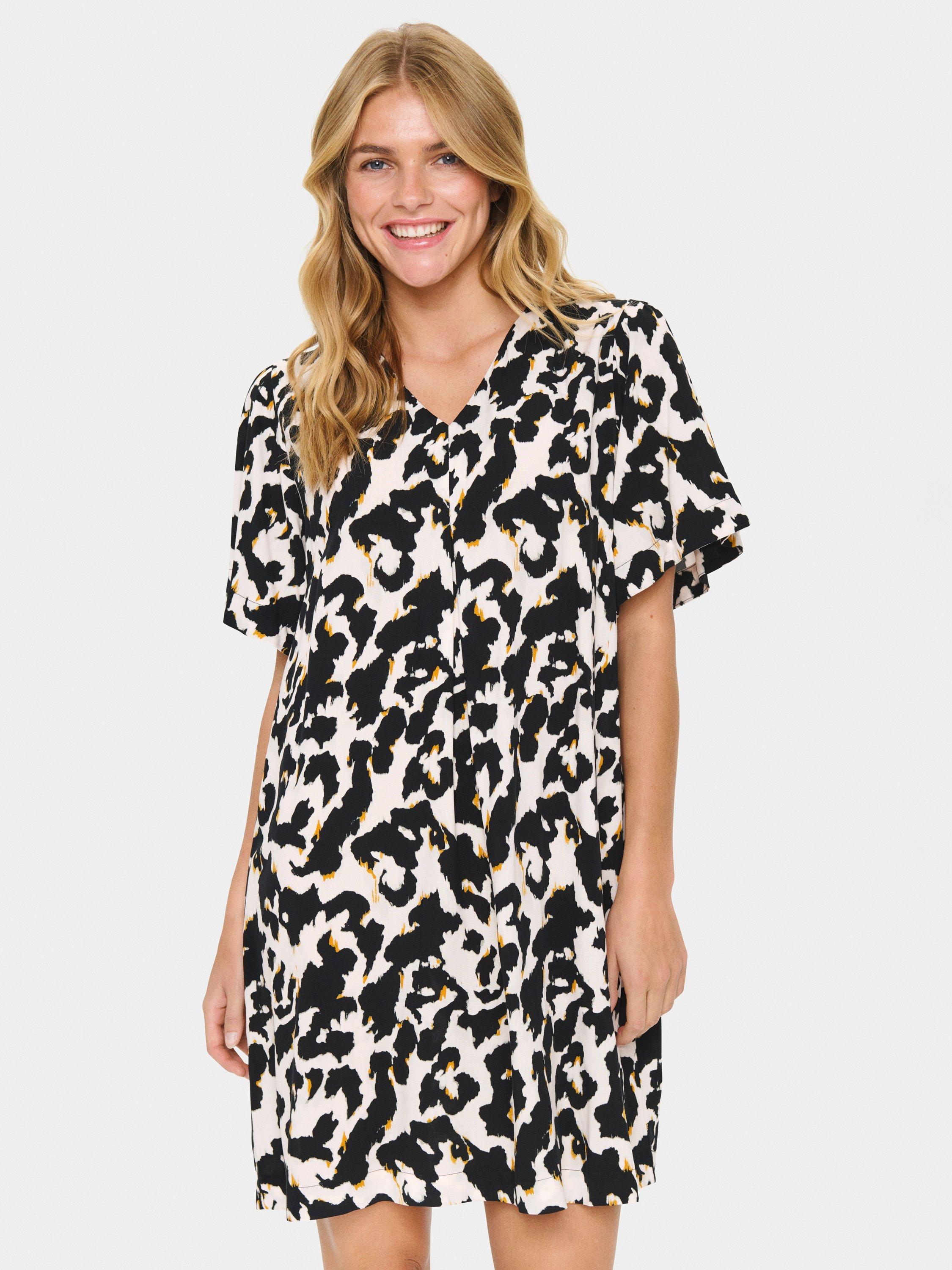 Product image 1 of 6, which shows Saint Tropez Marca Animal Print Dress, Multi, XS