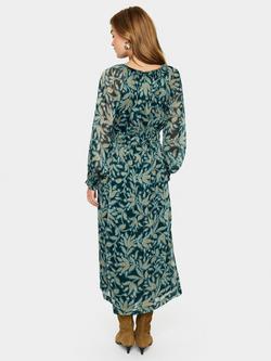 Saint Tropez Maxine Floral Leaves Dress, Pine Autumn - view 2, Pine Autumn