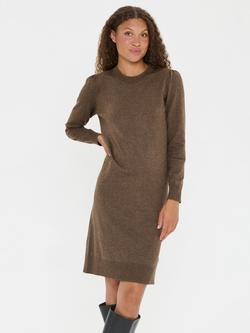 Saint Tropez Mila Crew Neck Jumper Dress, Fondue Fudge Melange, Fondue Fudge Melange