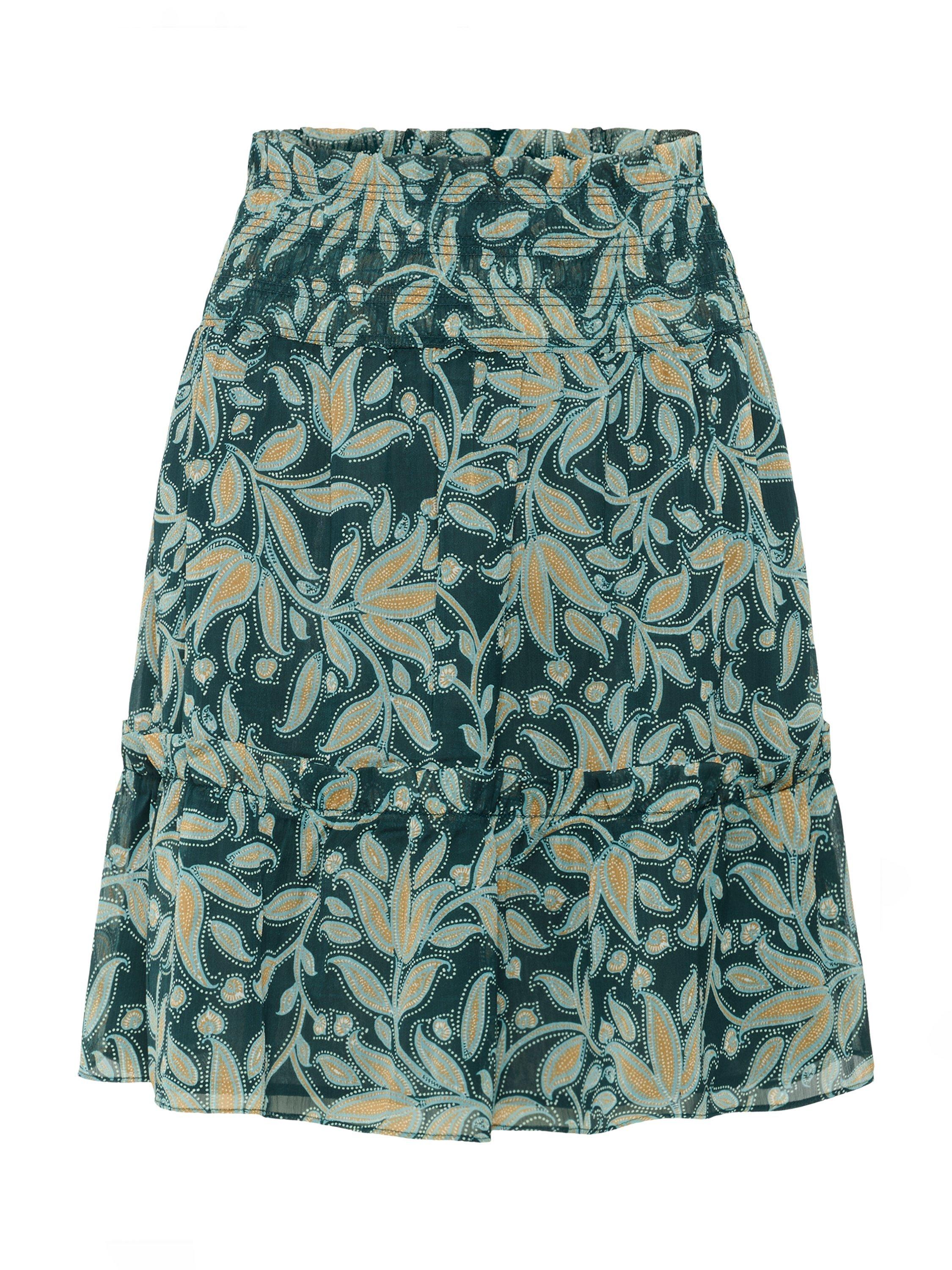 Product image 5 of 6, which shows Saint Tropez Maxine Floral Mini Skirt, Pine Autumn, XS