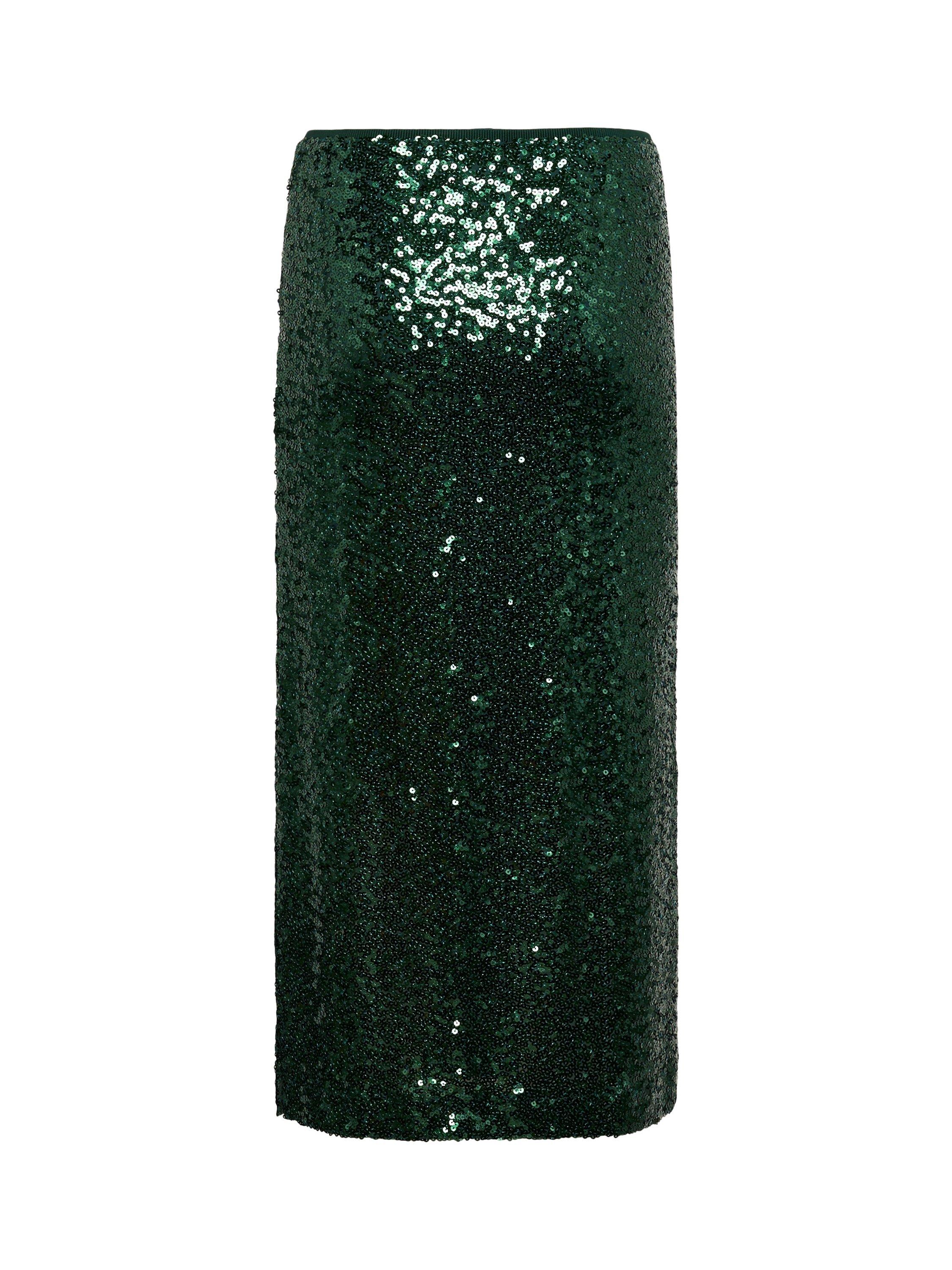 Product image 6 of 6, which shows Saint Tropez Myra Sequin Midi Skirt, June Bug, XL