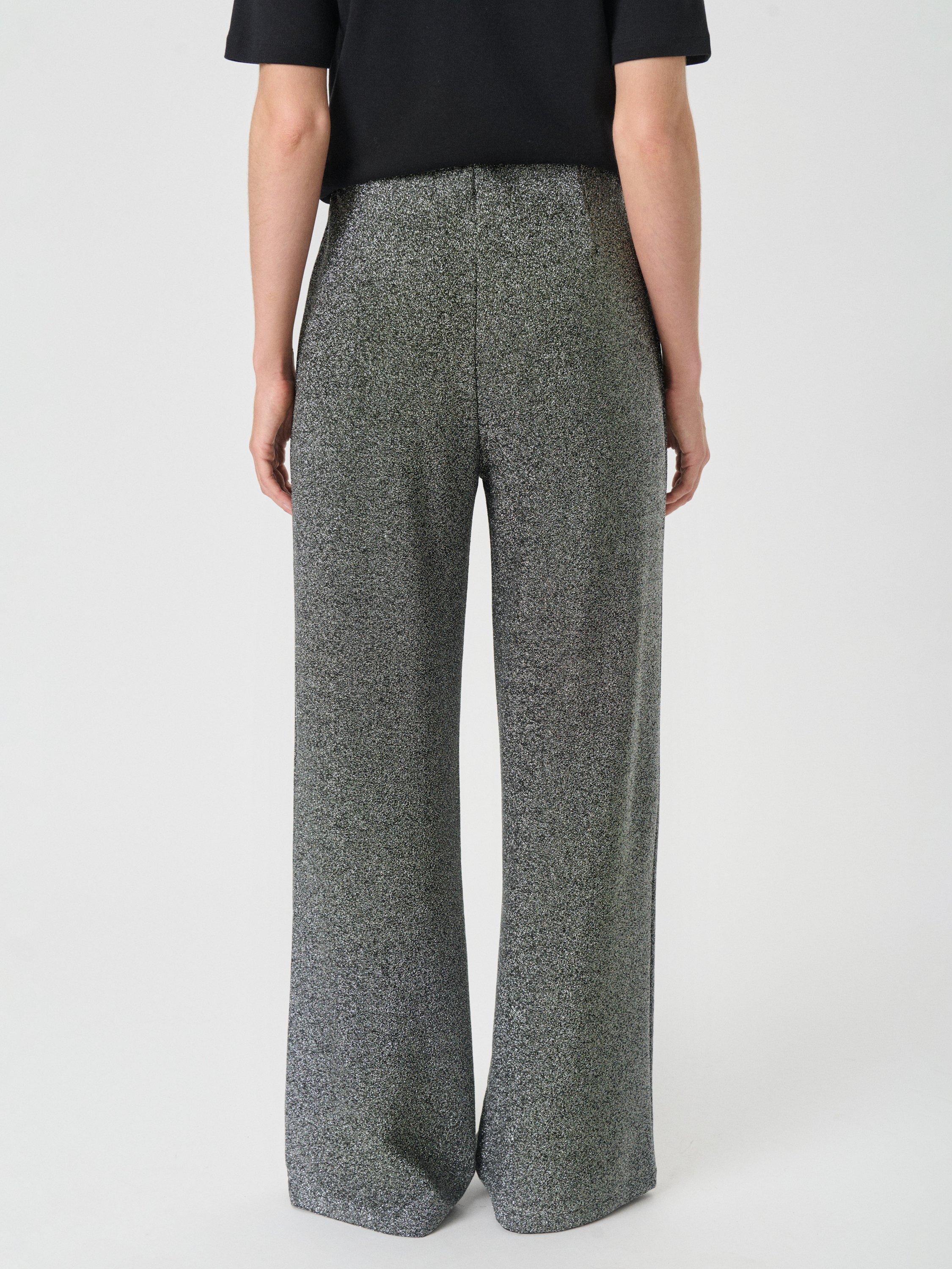 Product image 2 of 6, which shows Part Two Vibekke Straight Leg Culotte Trousers, Black/Multi, XL