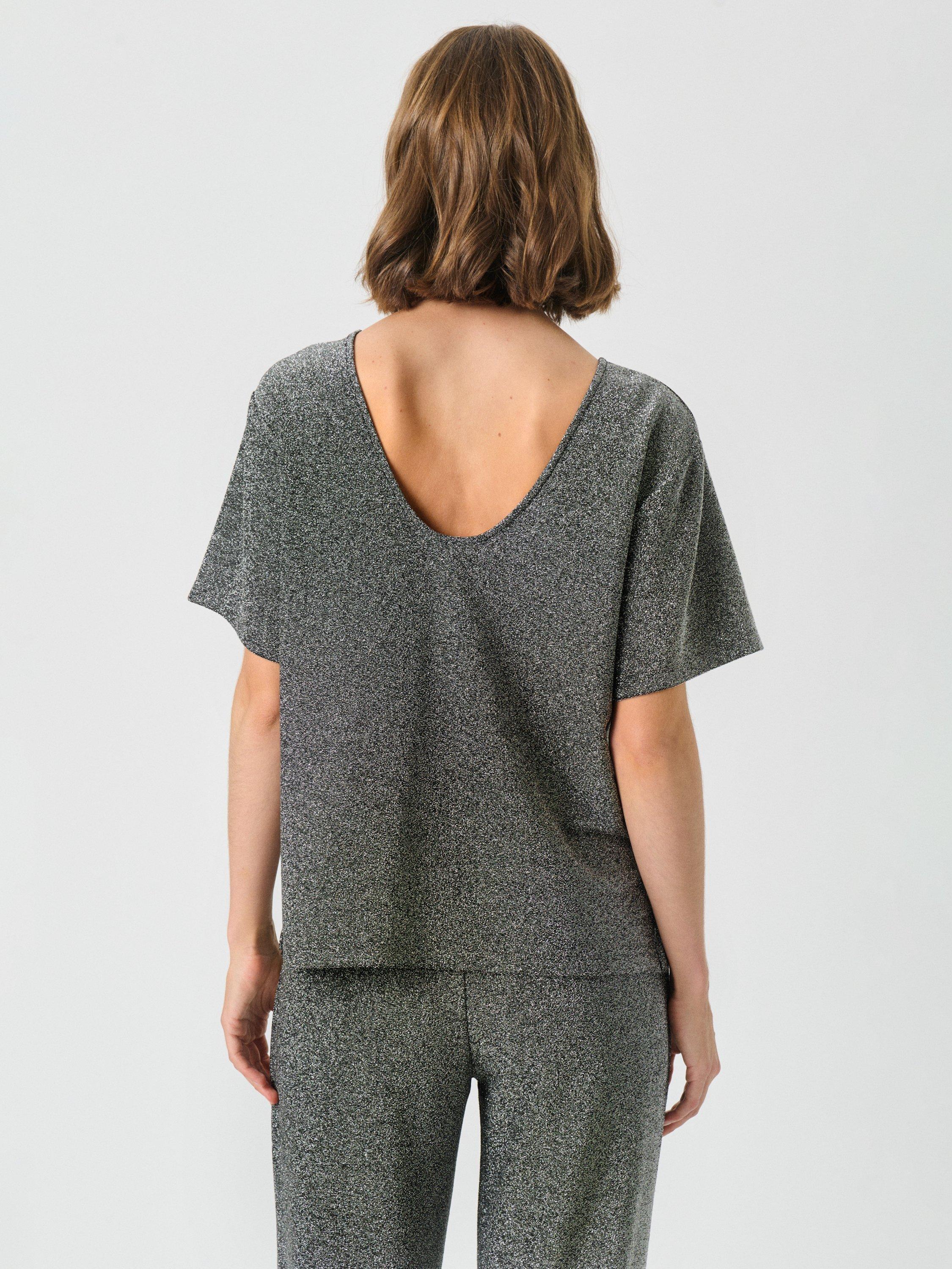 Product image 2 of 6, which shows Part Two Verrona Short Sleeve Round Neck T-Shirt, Black, L