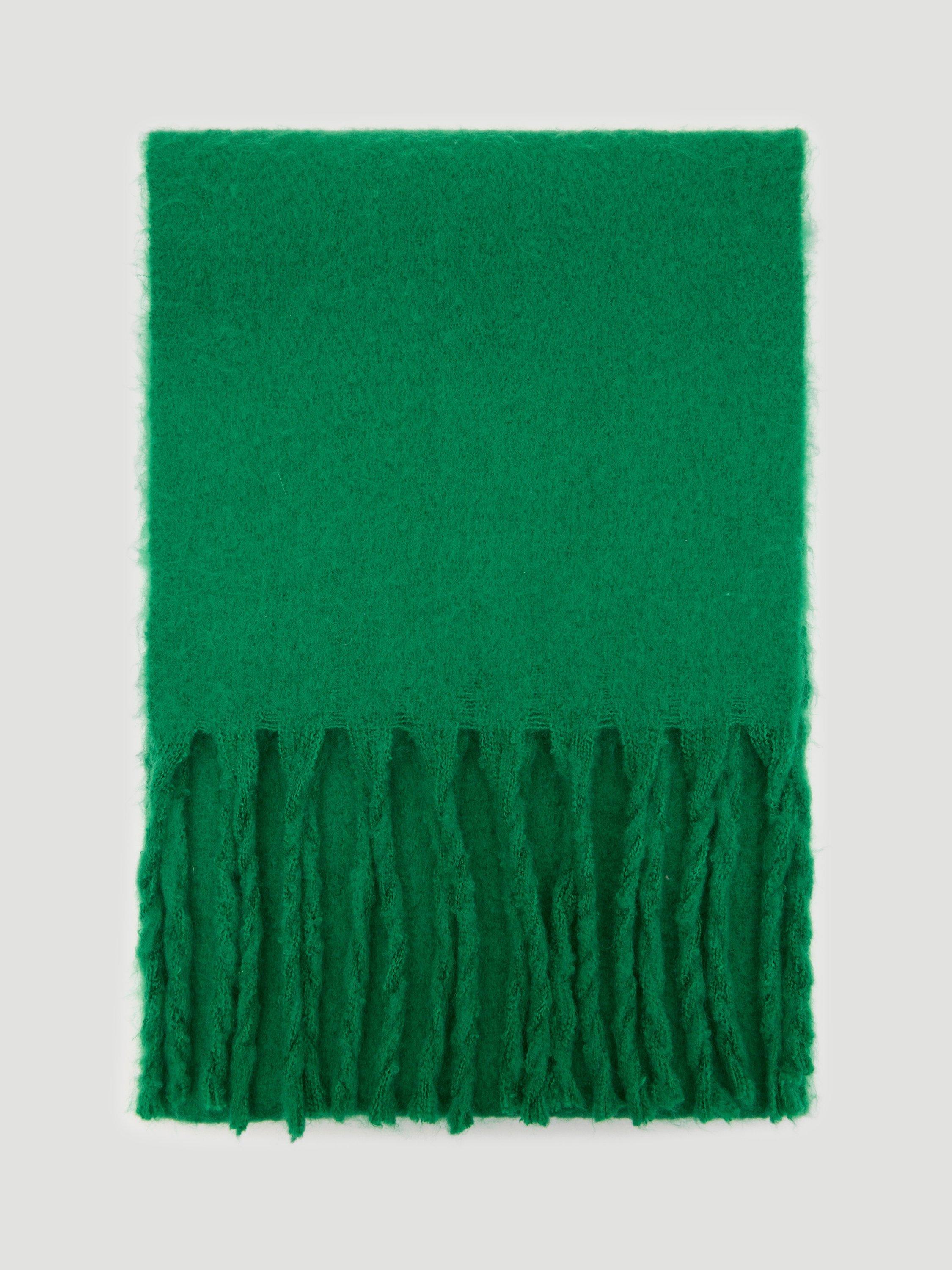 Product image 1 of 2, which shows HUSH Aspen Fringed Scarf, Bright Green