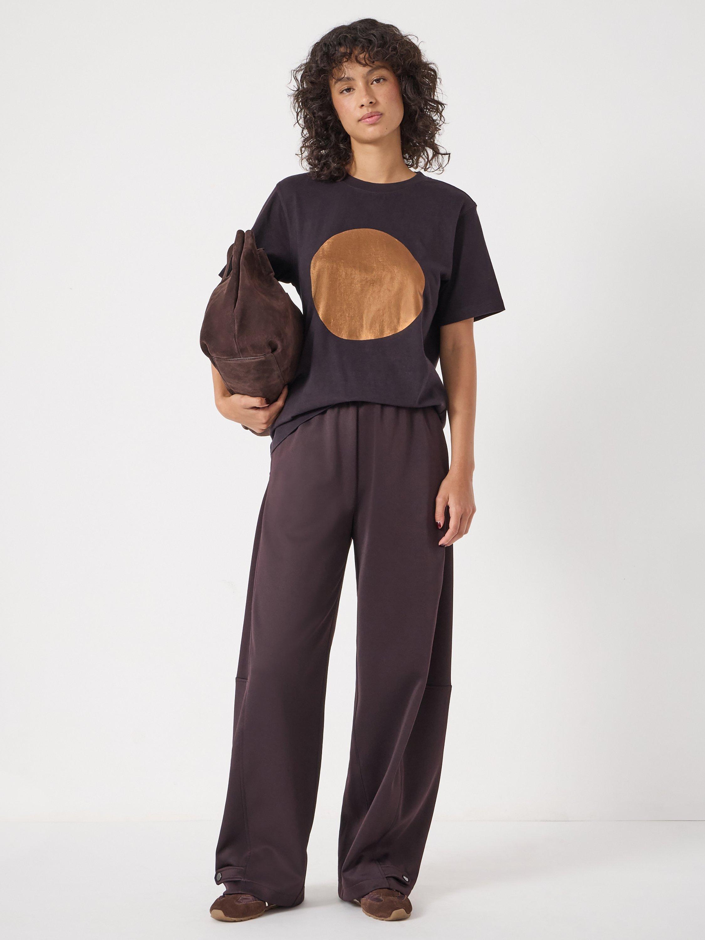 Product image 2 of 5, which shows HUSH Foil Graphic T-Shirt, Plum Purple, XS-S