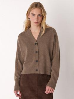 Whistles Button Through Cashmere Cardigan, Neutral, Neutral