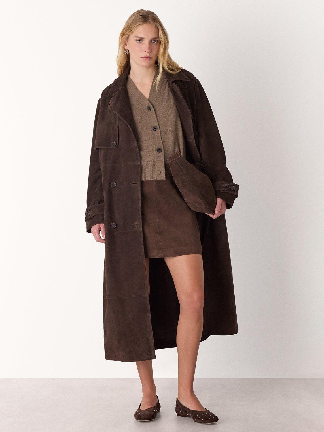 Product image 3 of 5, which shows Whistles Button Through Cashmere Cardigan, Neutral, XS