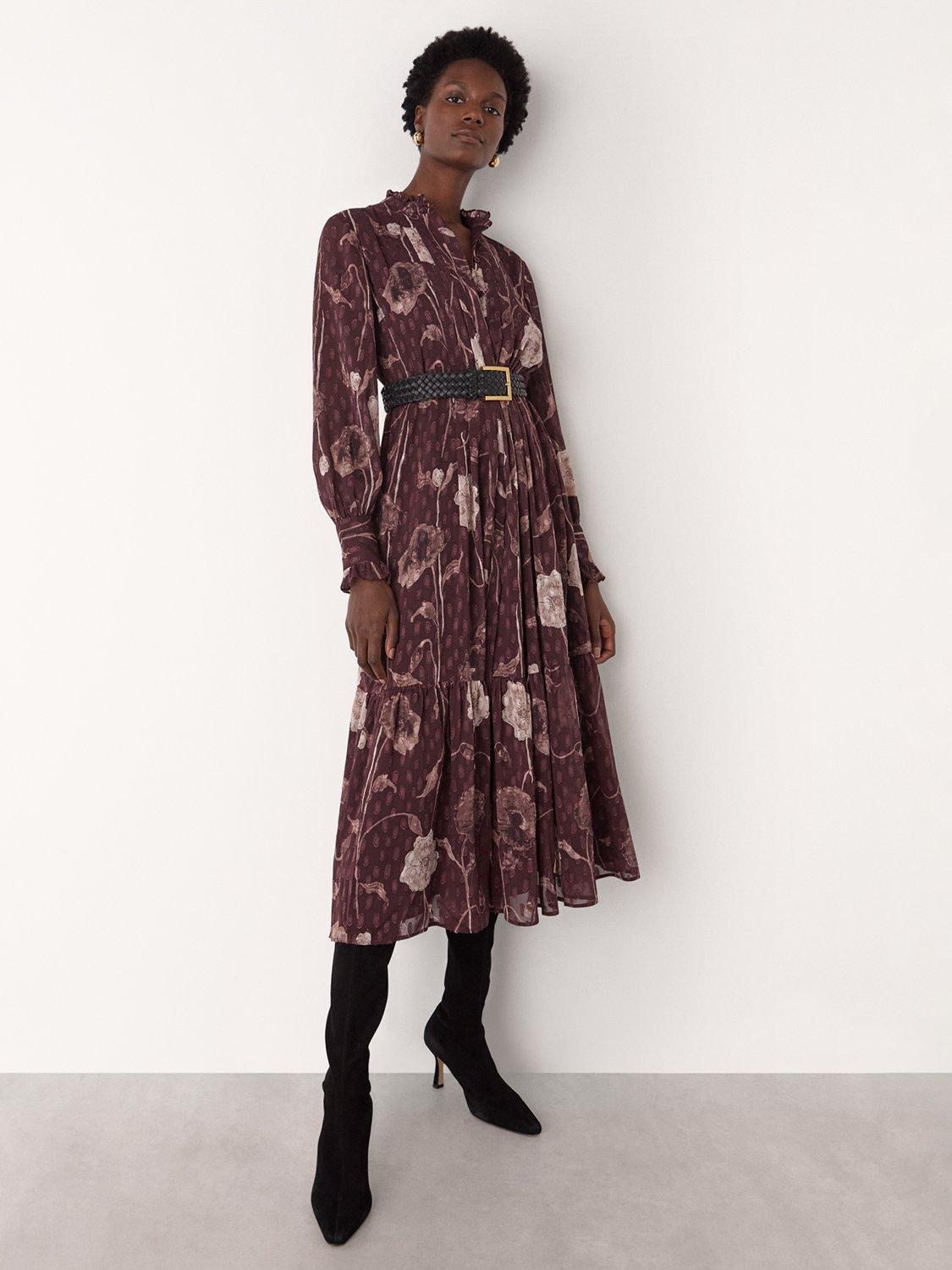 whistles ditsy blossom midi shirt dress Whistles Ditsy Blossom midi shirt dress SIZE 6
