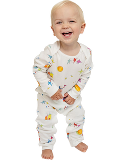 From Babies with Love Cotton Flying Edna Baby Grow, Neutral/Multi, Neutral/Multi