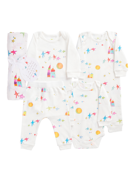 From Babies with Love Cotton Baby Gift Set, Neutral/Multi - view 2, Neutral/Multi