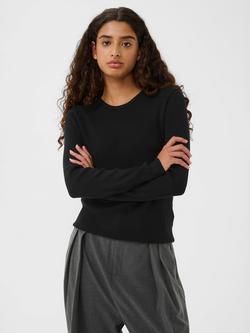 InWear Leenah Ribbed Long Sleeve Top, Black