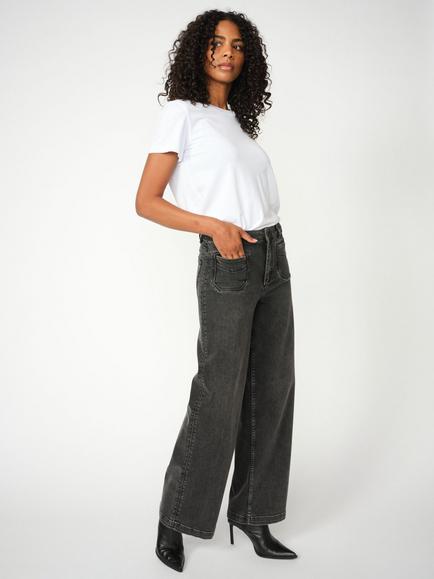 MOS MOSH Colette Flared Jeans, Grey, Grey