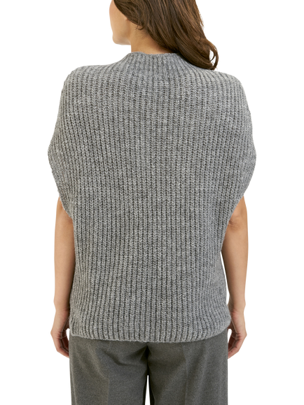 Smith & Soul Funnel Neck Stand Collar Jumper - view 2, Dark Grey