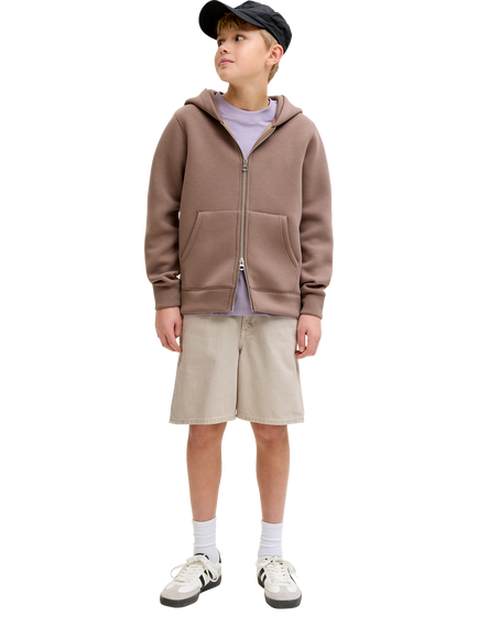 Jack & Jones Kids' TONY Relaxed Fit Denim Shorts, Monnbeam, Monnbeam