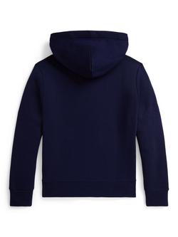 Ralph Lauren Kids' Cotton Blend Polo Hoodie, Newport Navy - view 2, Newport Navy