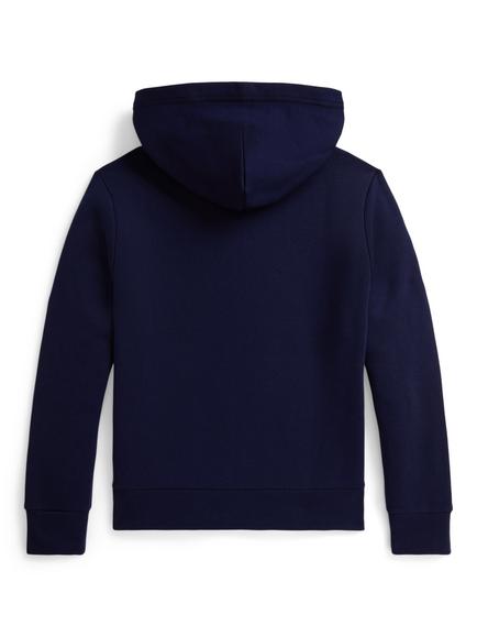 Ralph Lauren Kids' Cotton Blend Polo Hoodie, Newport Navy - view 2, Newport Navy