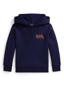 Ralph Lauren Kids' Polo Fleece Hoodie, Newport Navy, Newport Navy