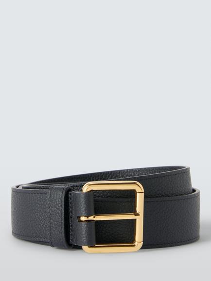 Mulberry Unisex Leather Belt, Black, Black