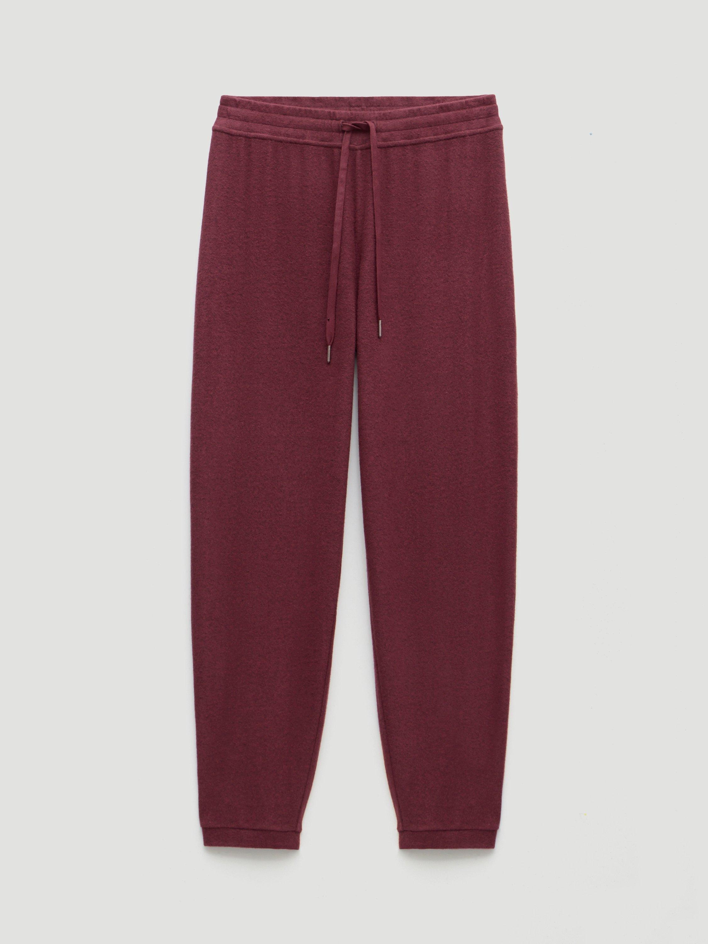 Product image 3 of 4, which shows HUSH Elle Soft Joggers containing LENZING™ ECOVERO™ Viscose, Burgundy Purple, L