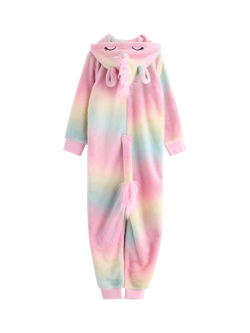 Lindex Kids' Hooded Onesie, Light Pink - view 2, Light Pink