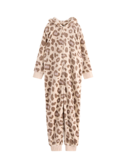 Lindex Kids' Hooded Animal Onesie, Light Beige, Light Beige