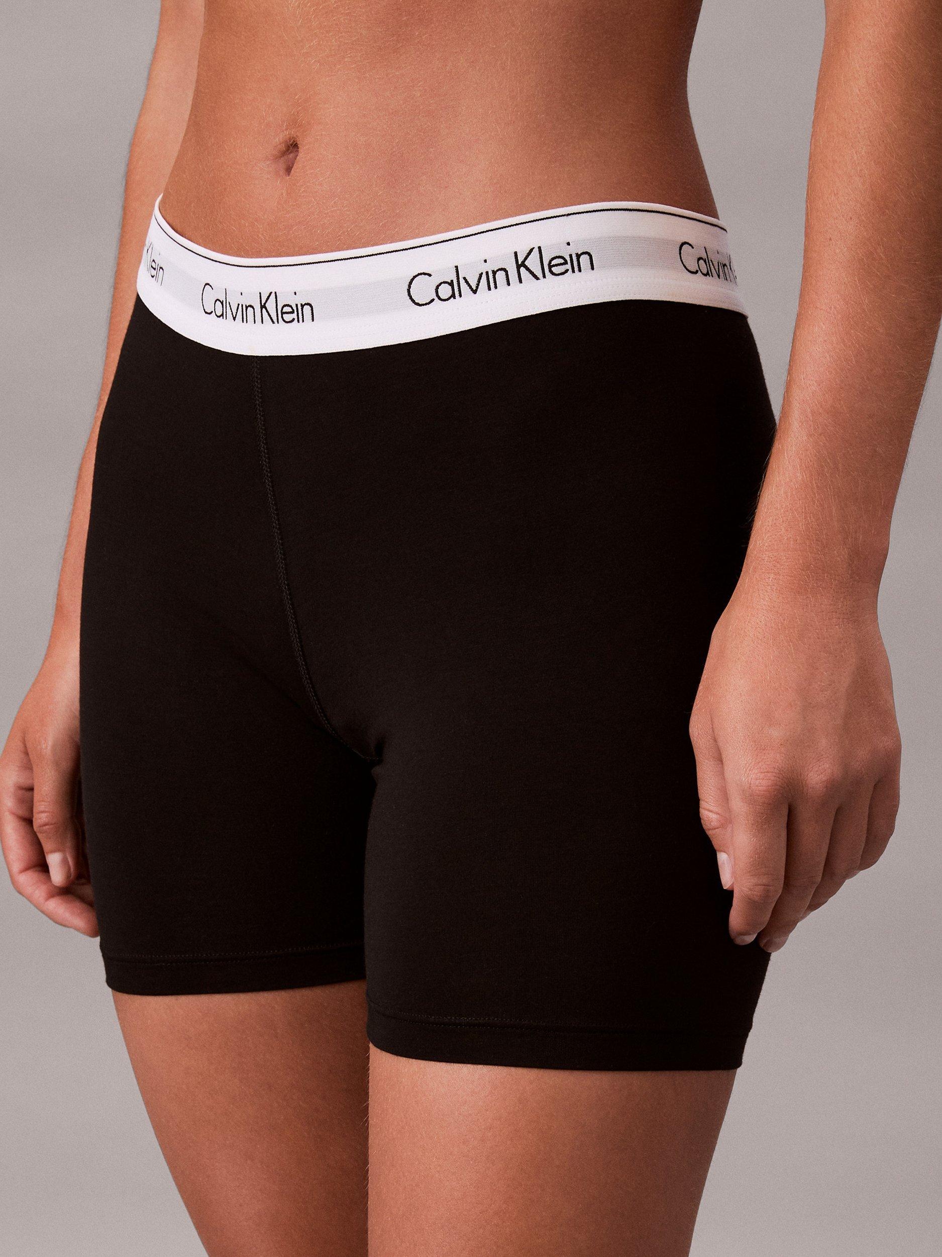 Product image 2 of 6, which shows Calvin Klein Icon Cotton Modal Boxer Briefs, Black, XS