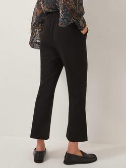 Monsoon Blake Cropped Tailored Trousers, Black - view 2, Black