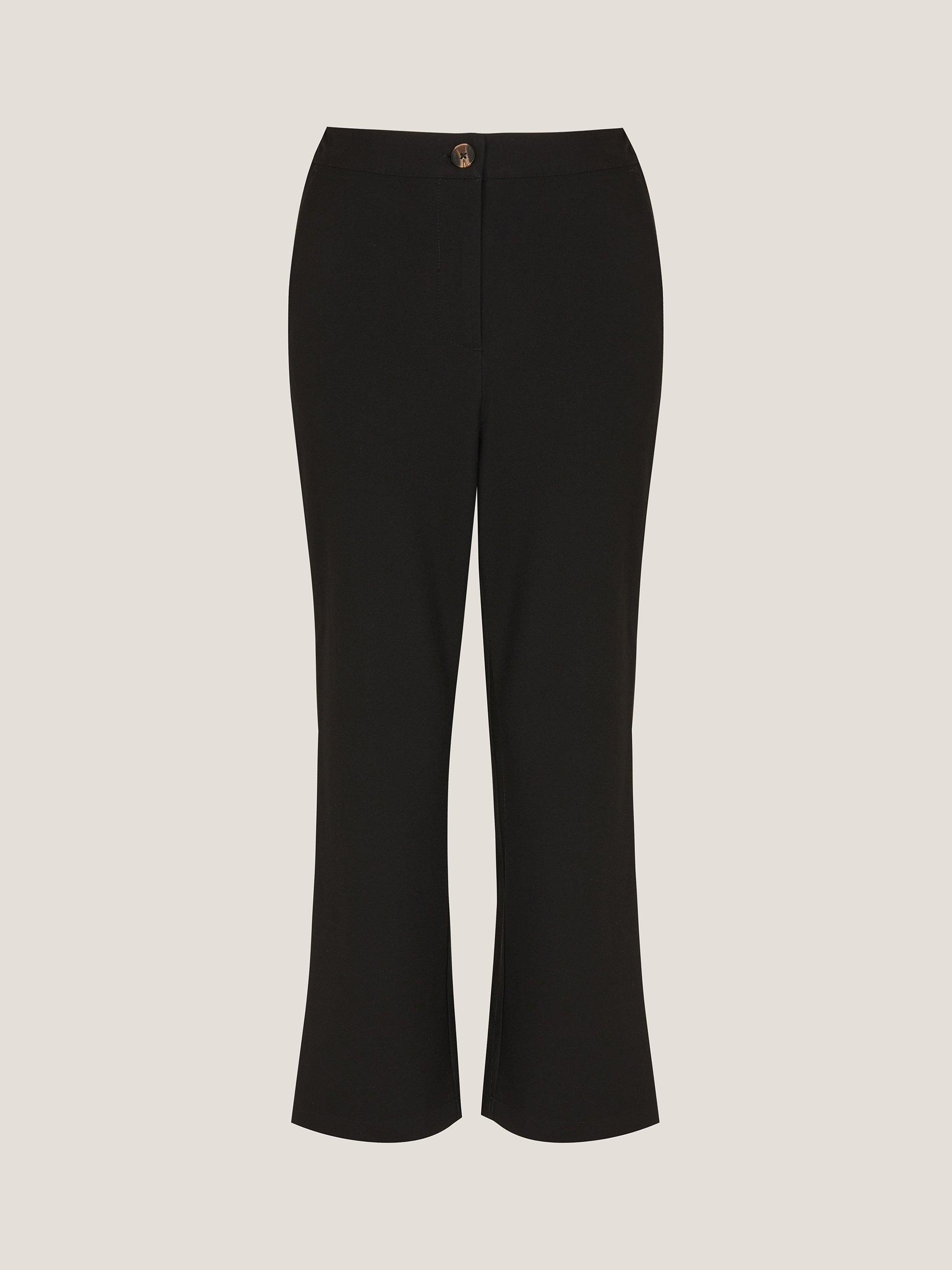 Product image 5 of 5, which shows Monsoon Blake Cropped Tailored Trousers, Black, 10