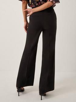 Monsoon Erin Flared Tailored Trousers, Black - view 2, Black