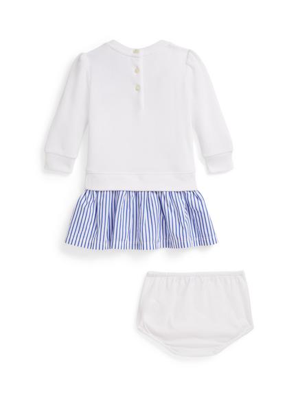 Ralph Lauren Baby Polo Bear Dress, White - view 2, White