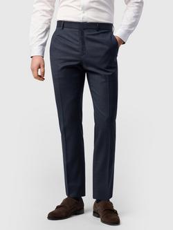 Ted Baker Adana Check Wool Blend Slim Fit Suit Trousers, Navy, Navy
