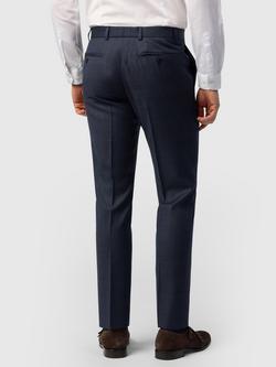 Ted Baker Adana Check Wool Blend Slim Fit Suit Trousers, Navy - view 2, Navy