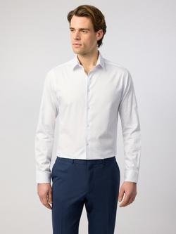 Ted Baker Enna Dot Print Cotton Blend Slim Fit Shirt, White Print, White Print