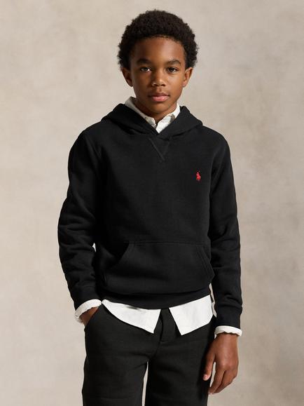 Ralph Lauren Kids' Cotton Blend Hoodie, Polo Black, Polo Black