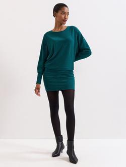 Phase Eight Becca Studded Jumper Mini Dress containing LENZING™ ECOVERO™ Viscose, Teal, Teal