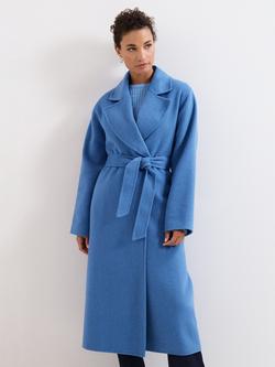 Phase Eight Petite Darcy Wool Blend Coat, Blue, Blue