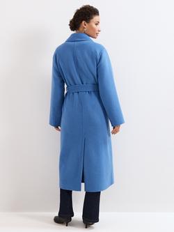 Phase Eight Petite Darcy Wool Blend Coat, Blue - view 2, Blue