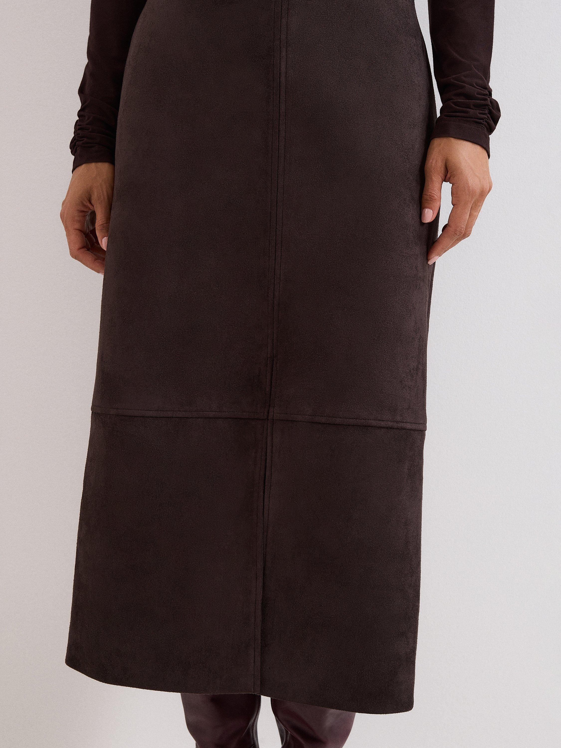 Product image 4 of 8, which shows Phase Eight Elodie Midi Skirt, Brown, 8