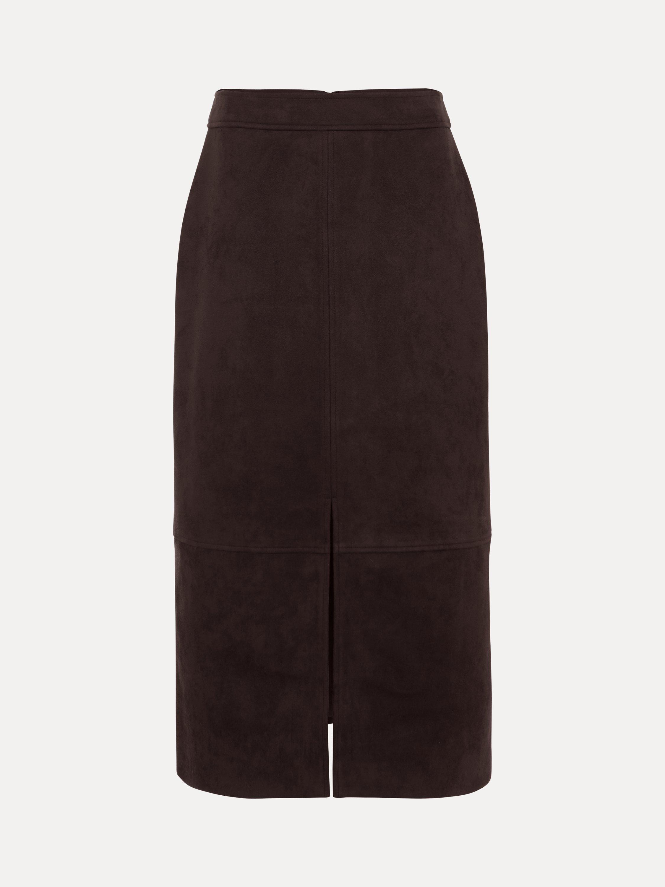 Product image 5 of 8, which shows Phase Eight Elodie Midi Skirt, Brown, 8