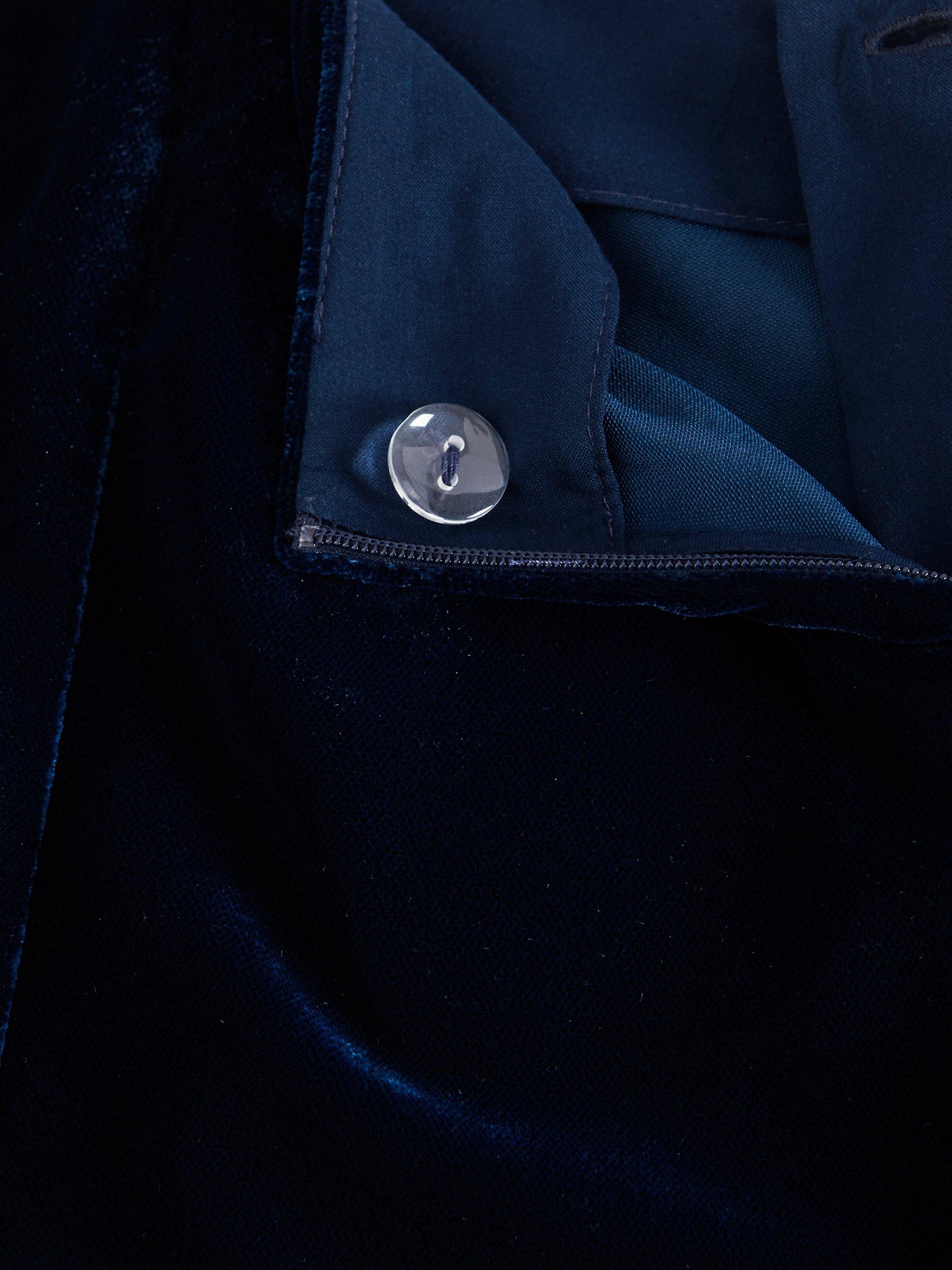 Product image 6 of 8, which shows Phase Eight Eilish Velvet A-Line Midi Skirt, Navy, 10